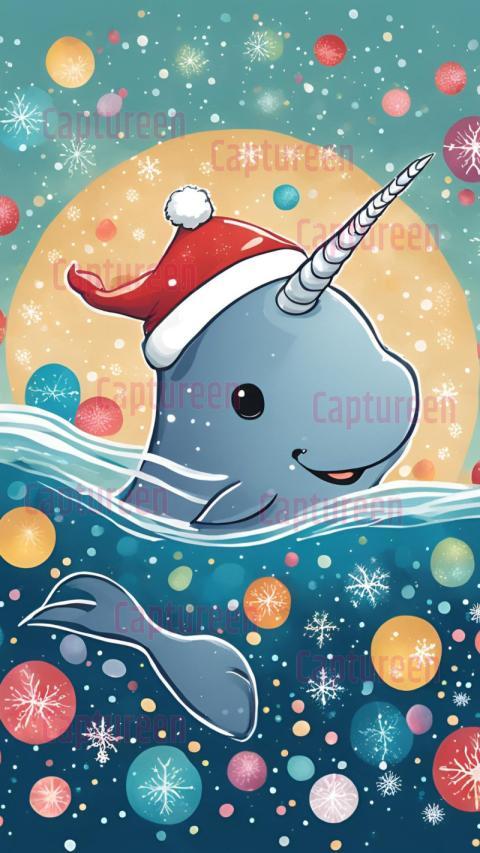 Eye Catching Narwhal Christmas Decoration Outdoor for Seasonal Charm