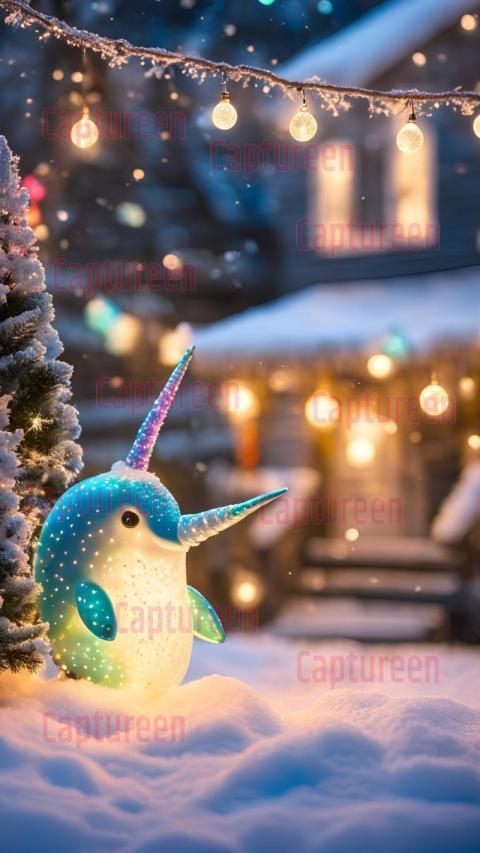 Whimsical Narwhal Christmas Decoration Outdoor for Festive Fun