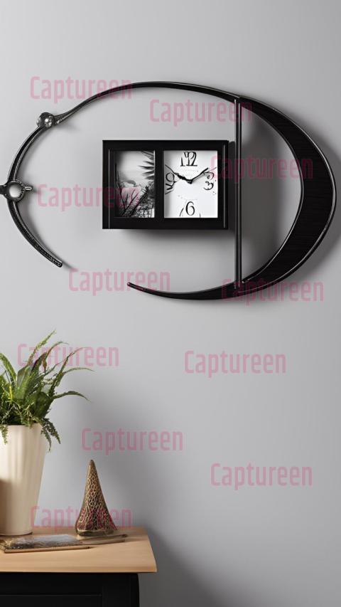 Creative Wall Clock with Photo Frame to Showcase Memories