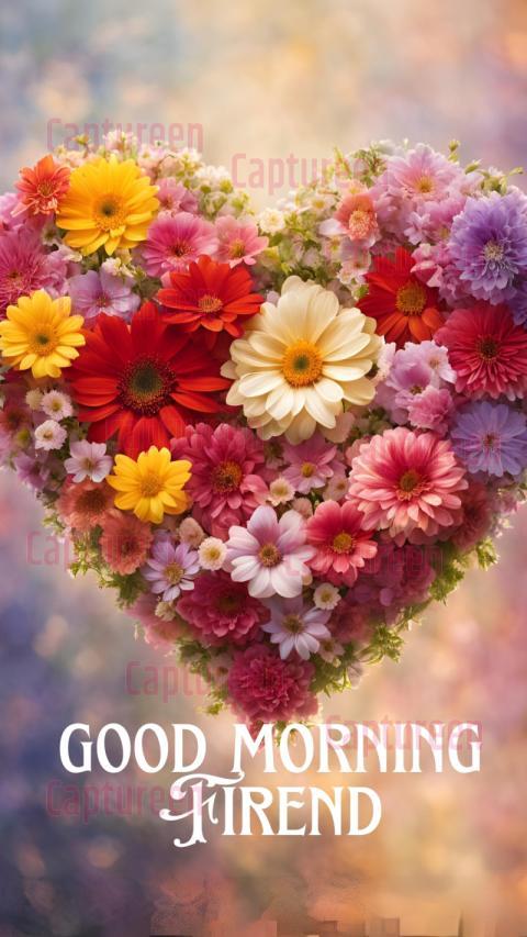 Good morning images with love symbol to share heartfelt feelings