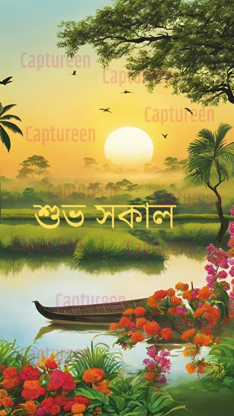 Bangla good morning image with heartfelt wishes