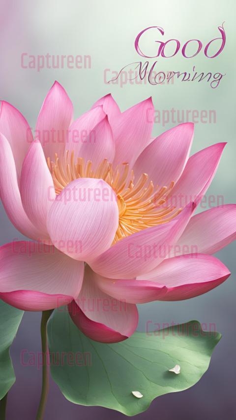 Good morning images lotus flower to brighten your day with beauty