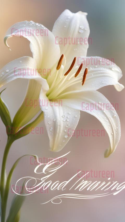 Good morning lily flower images for a fresh and peaceful start