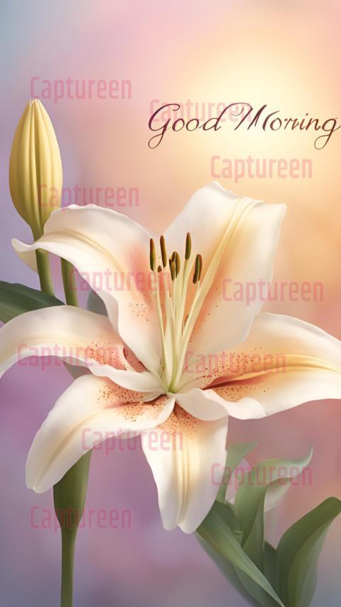 Good morning lily flower images to brighten your day with beauty