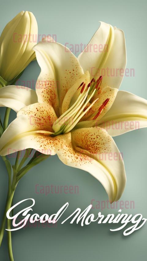 Good morning lily flower images to share elegance and positivity