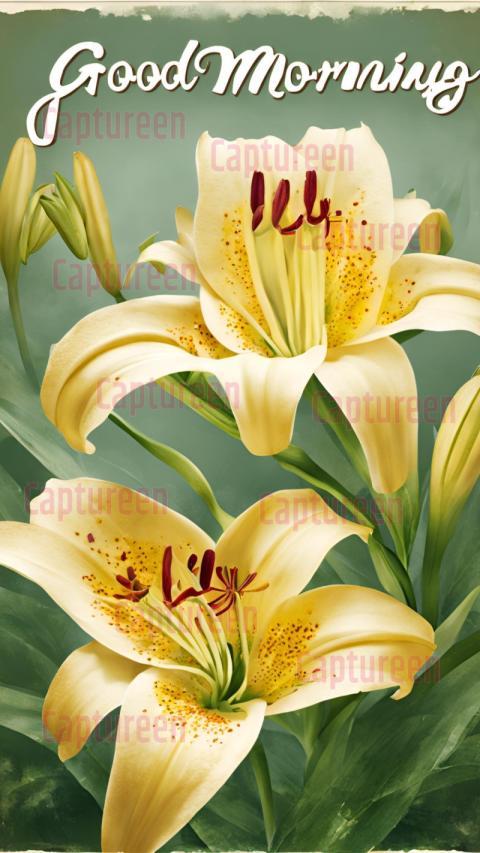 Good morning lily flower images with calm and serene vibes