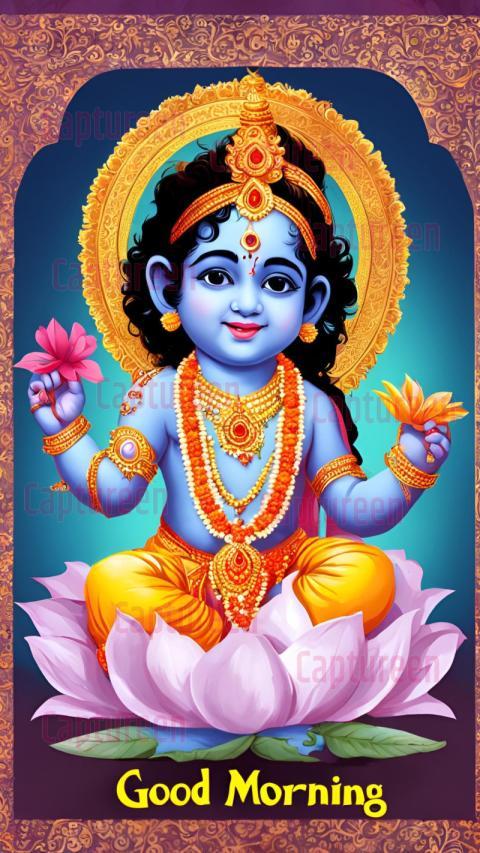 Little Krishna good morning images to brighten your day