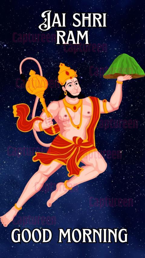 Hanuman Ji good morning image for a spiritually empowering start