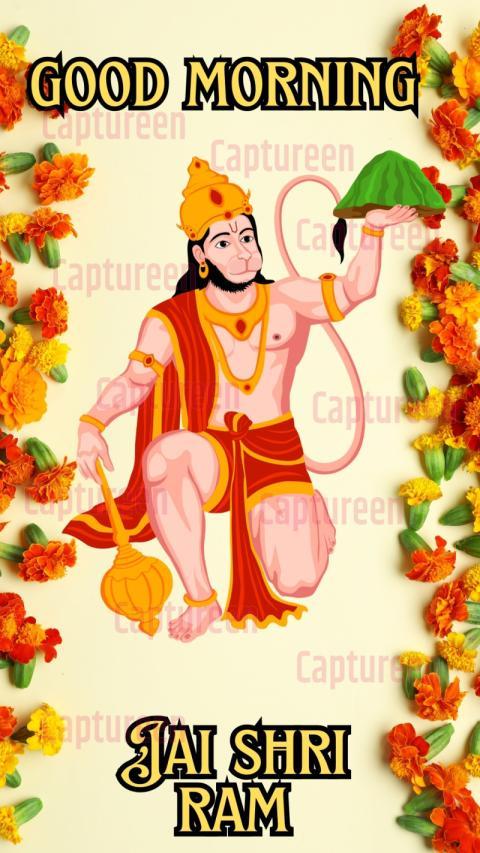 Hanuman Ji good morning image to inspire strength and devotion