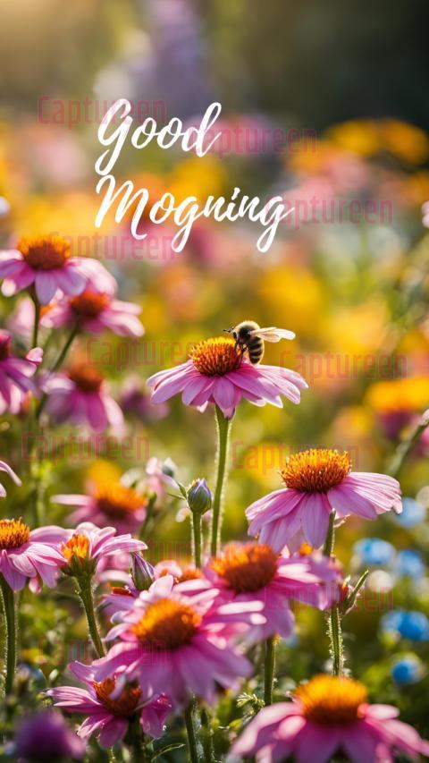 Flower Garden Good Morning Images with Vibrant Blooms and Sunshine