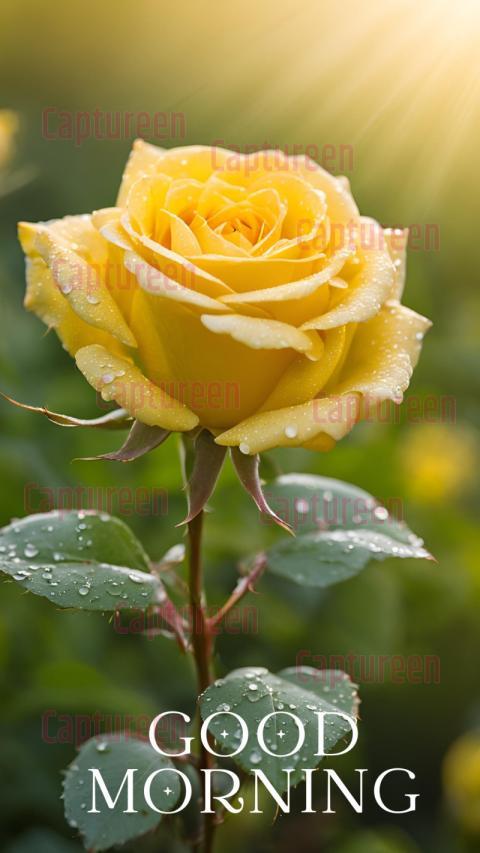 Elegant Good Morning Images Yellow Rose for a Fresh Start