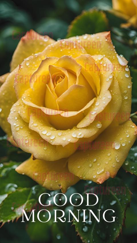 Vibrant Good Morning Images Yellow Rose to Brighten Your Day