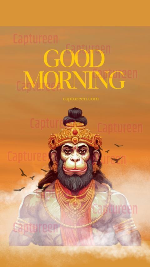 good morning images hanuman