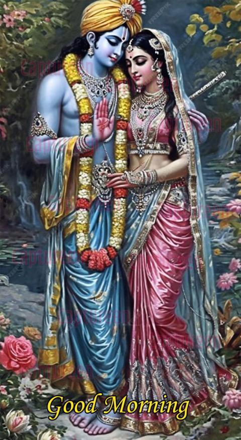 Radhe Krishna Good Morning Image for Peaceful Mornings