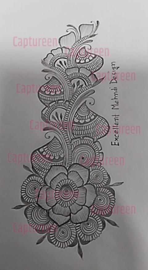 pencil drawing mehndi designs