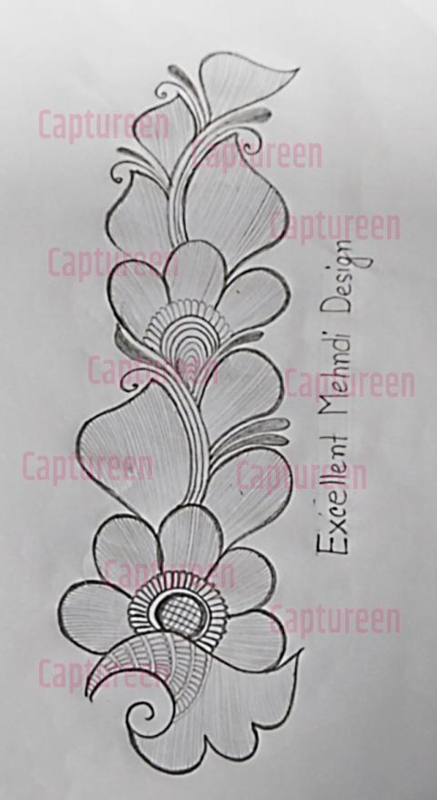 mehndi design for pencil