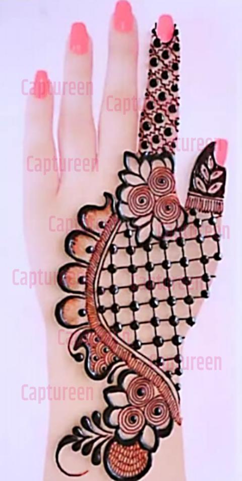 zig zag box mehndi design