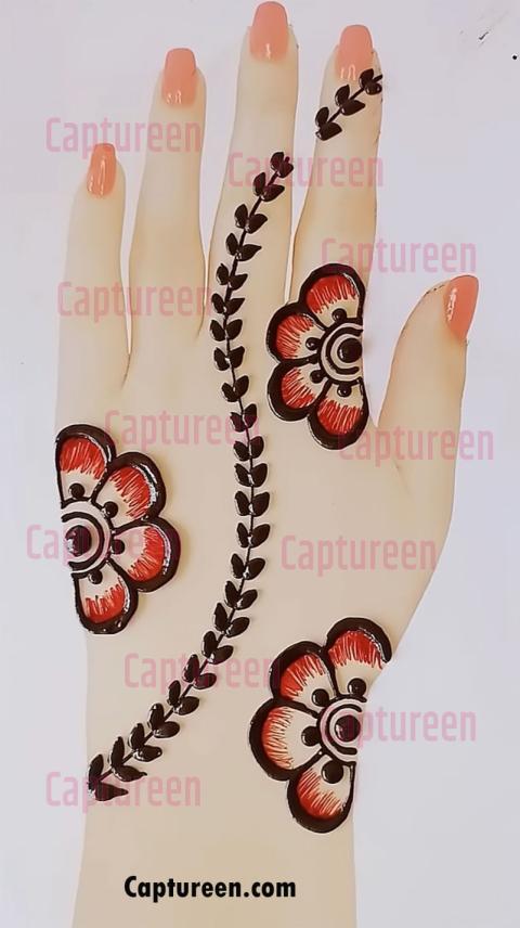 simple mehandi ki design