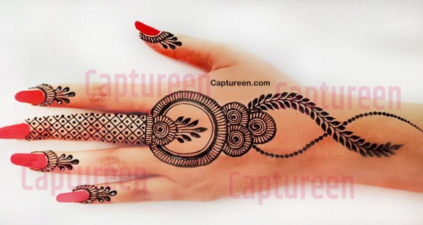 easy mehndi design back side