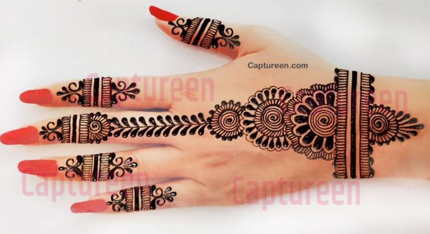 easy back hand mehndi