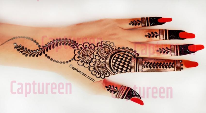 engagement mehndi back design