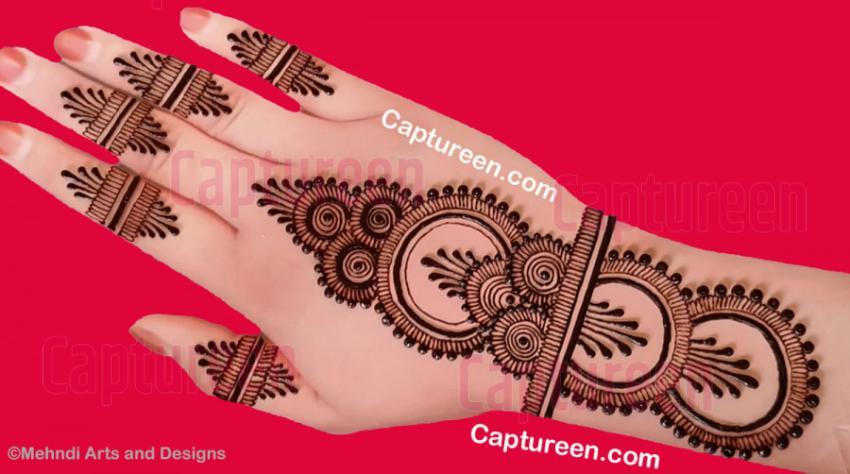 easy back hand mehndi design