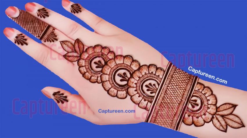 Back Hand Mehndi Design Simple