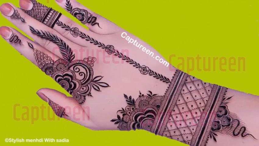 Back hand mehndi design