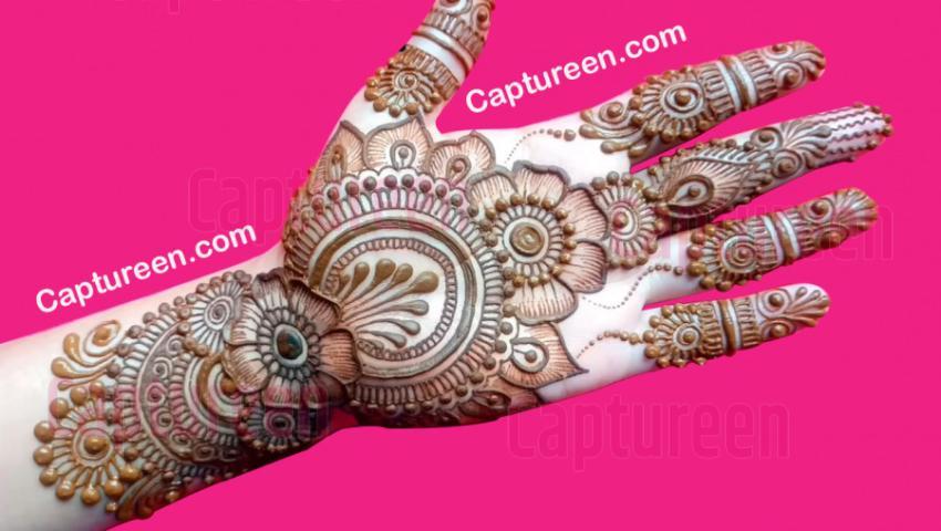 front hand mehndi design