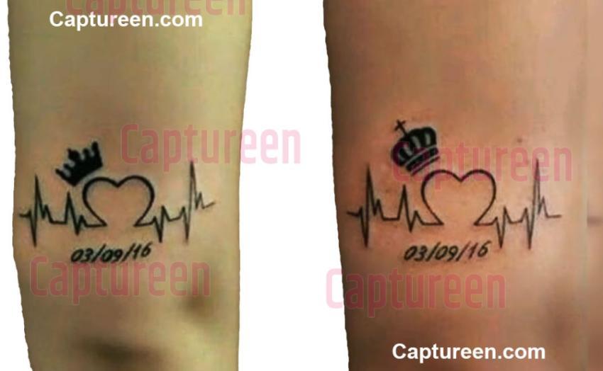 heart couple tattoo designs