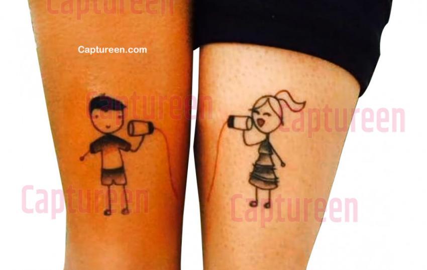 couple tattoo design small