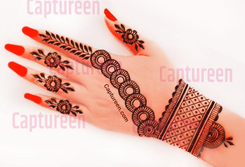 finger mehndi design simple