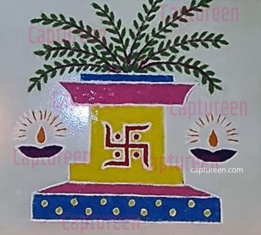 tulasi katte rangoli designs