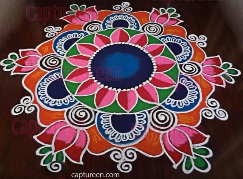 free hand rangoli designs for competition