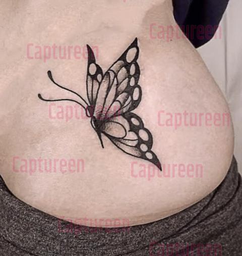 side butterfly tattoo designs