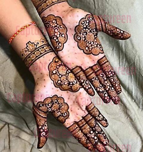 lotus mehndi designs for hands