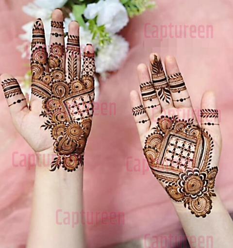 simple mehndi design only photo