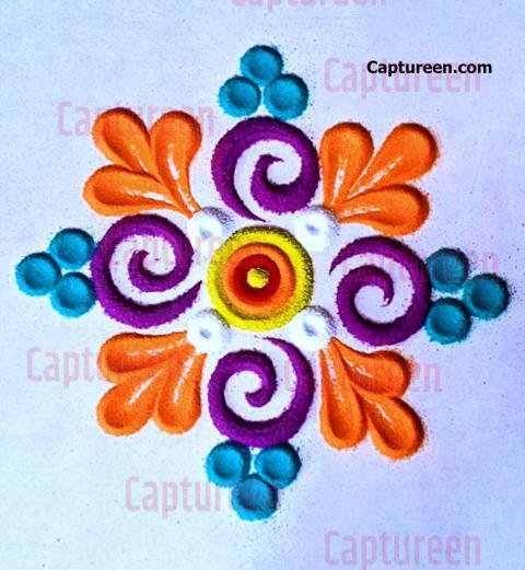 rangoli around plate