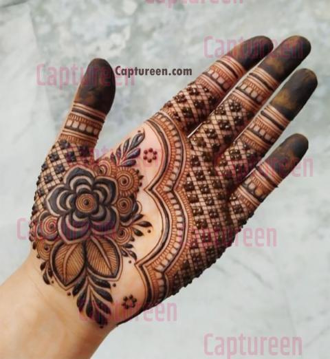 flower mehndi design arabic