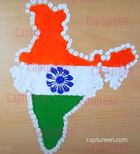 creative india map rangoli designs