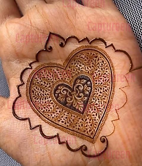 love tattoo a name mehndi design