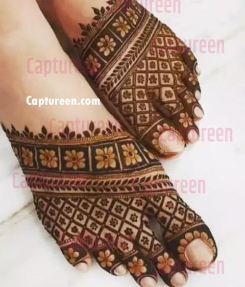 black mehndi designs for legs