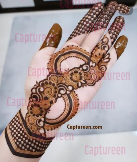 front hand simple new mehndi design