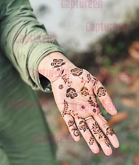 simple flower designs mehndi