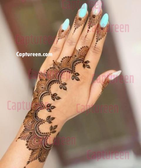 backside mehndi design simple