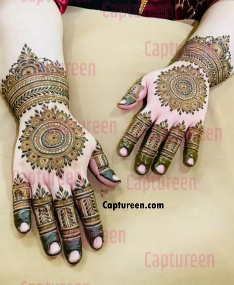 baby girl hand mehndi design