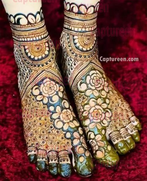 dulhan leg mehndi design images