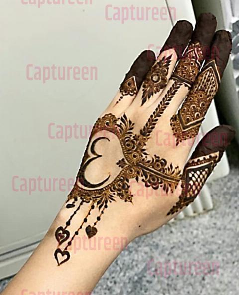 love k letter mehndi design