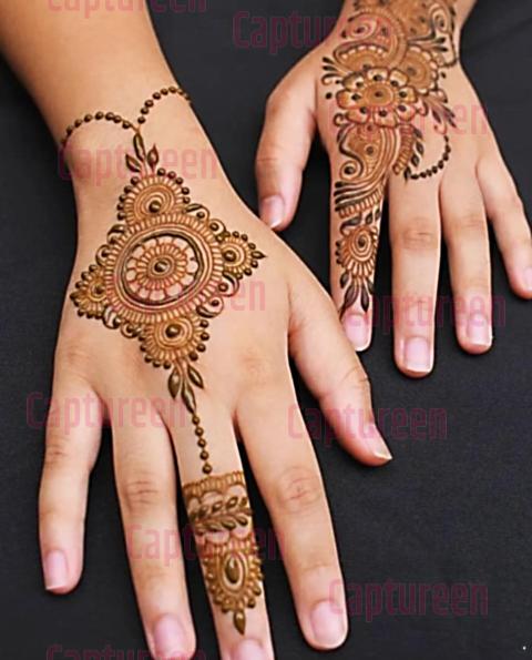 simple back hand mehndi design photos