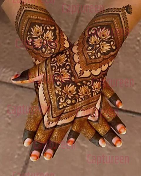 mehndi designs lotus